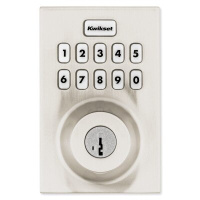 Kwikset Home Connect 620 Smart Lock, Z-Wave 700 Long Range, Contemporary with Deadbolt, Satin Nickel